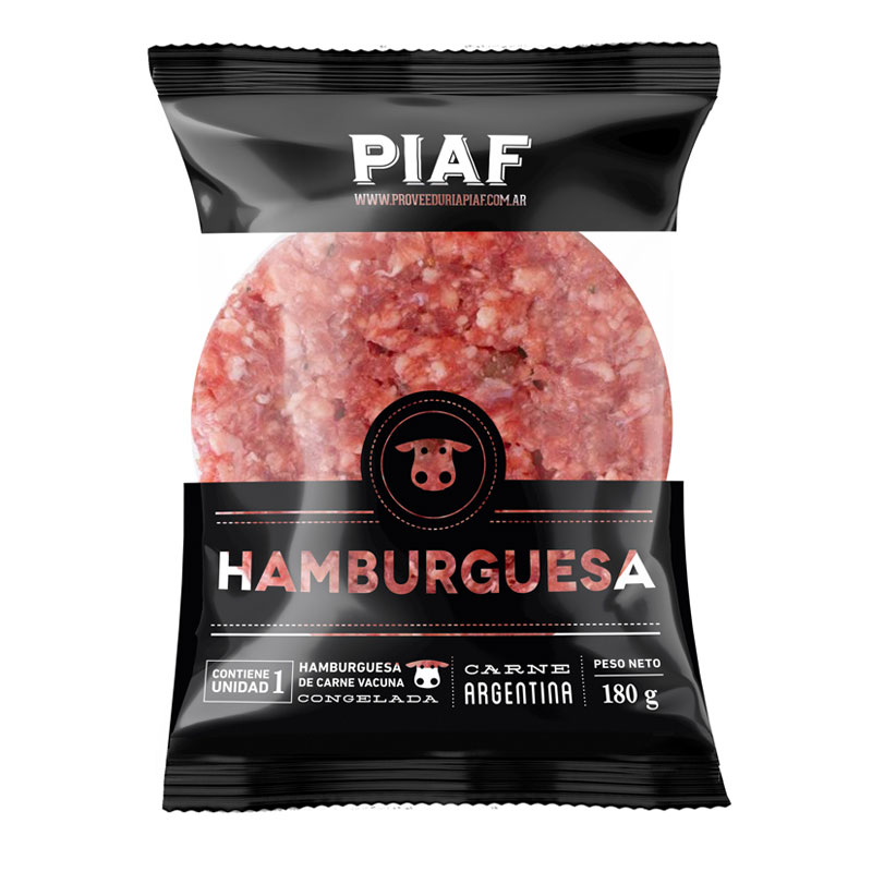 vacuna-hamburguesa180 Hamburguesa Carne Caja x28 Unidades 180gr - Imagen 1
